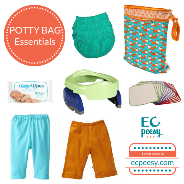 Potty Bag Essentials for Elimination Communication and Potty Training