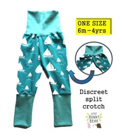 One Size Discrete Split Crotch Pants