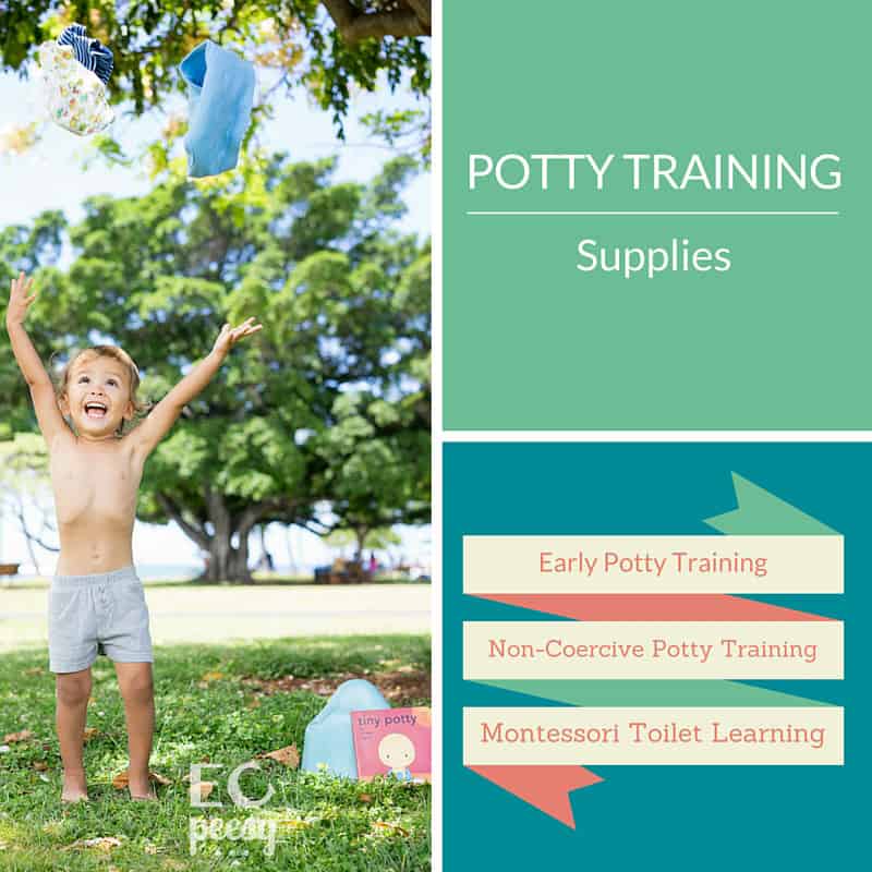 Early Potty Training Supplies for Non-Coercive Potty Training or Montessori Toilet Learning