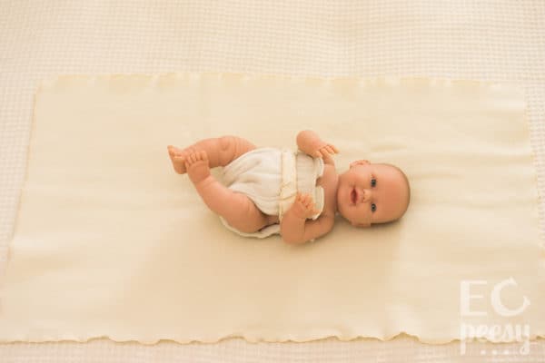 Cloth Prefold and Diaper Belt as Newborn Backup