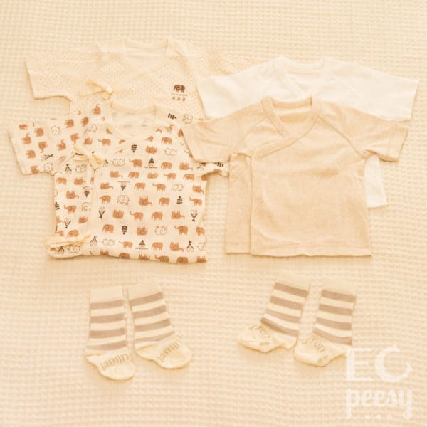 Newborn EC Clothing: Kimono Shirts and Wool Socks