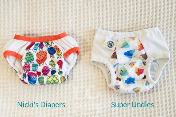 Comparison of Nicki's Diapers Trainers and Super Undies