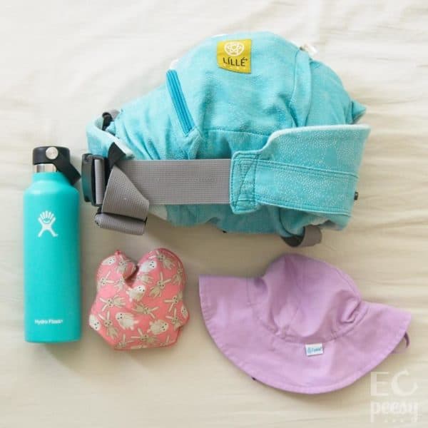 Baby Carrier, Water Bottle, Baby Sun Hat