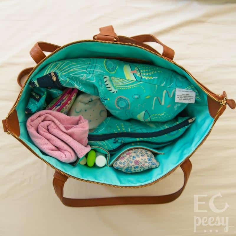 Newborn Diaper Bag with Cloth Diapers and Potty
